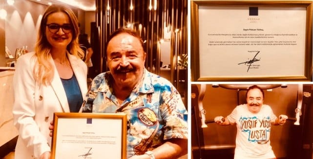 Pekcan Türkeş'e Conrad'dan 25. Yıl Onur Plaketi