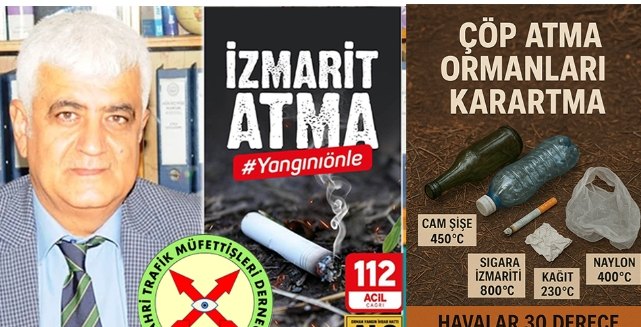 Araçtan Çöp ve İzmarit Atmaya Sivil Gözden Sıkı Takip